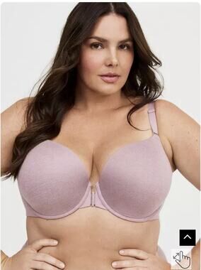 Torrid Perfect Coverage Push Up Bra sz 42D pink Smooth Front Close Underwire T